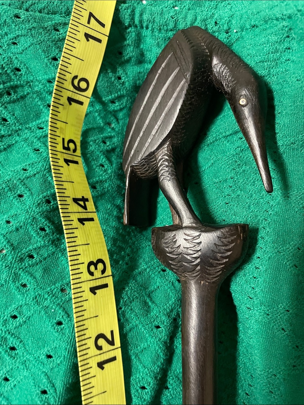 Handcarved Dark Brown Wooden Spoon - Decorative Home Accent